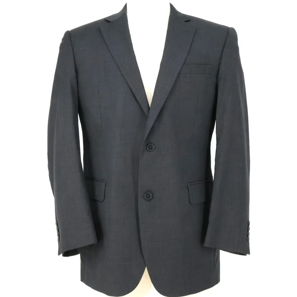 Jos A Bank Sport Coat Mens 40L Gray Wool Silk Tweed Lined Blazer Jacket Preppy
